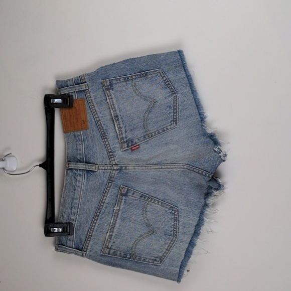 Levi's 501 cutoff distressed jean denim short - Picture 9 of 12